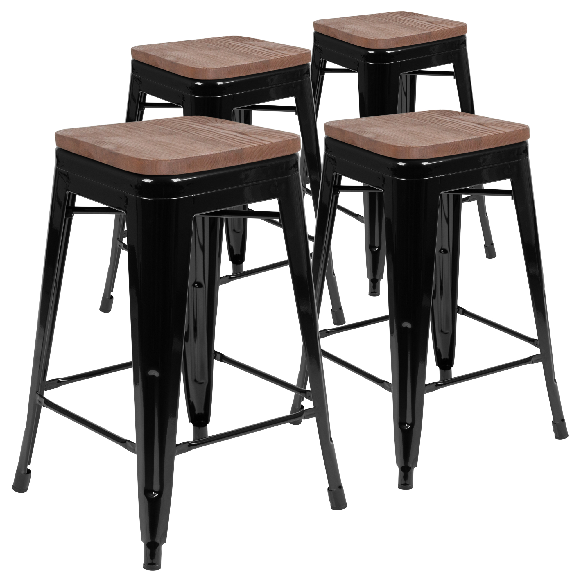 Flash Furniture 24" High Metal Counter-Height, Indoor Bar Stool with