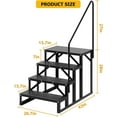 thumbnail image 2 of Portable RV Steps with Handrail - 660 lbs Capacity Universal Ladder for Camper, Spa, Pool & Mobile Home, 2 of 6