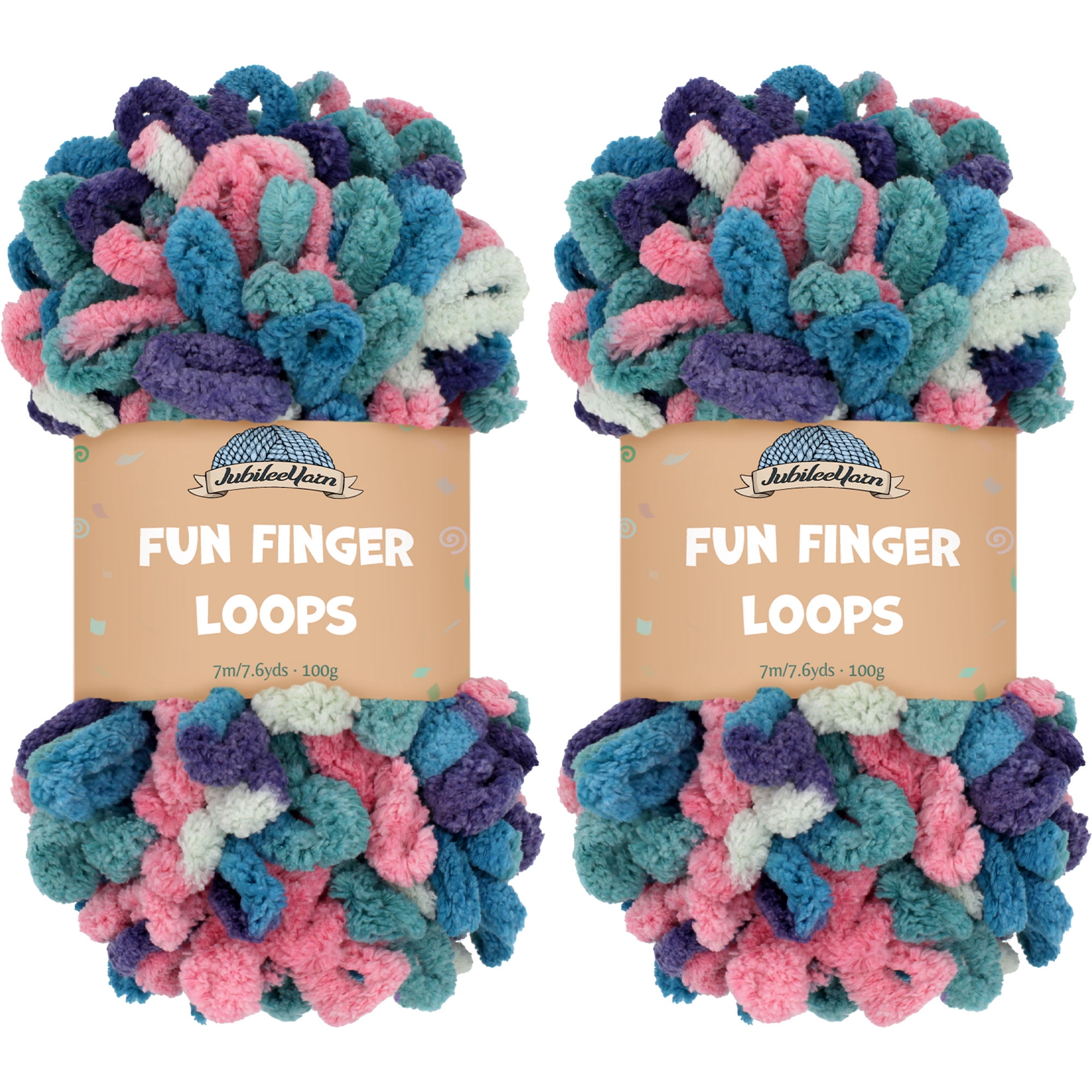JubileeYarn Fun Finger Loops Yarn Polyester Jumbo Loop Yarn 100g