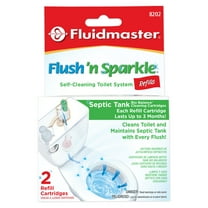 Fluidmaster 8202P8 2 Pack Flush 'n Sparkle Septic Tank Treatment Cartridges 1 lb, 2 Piece