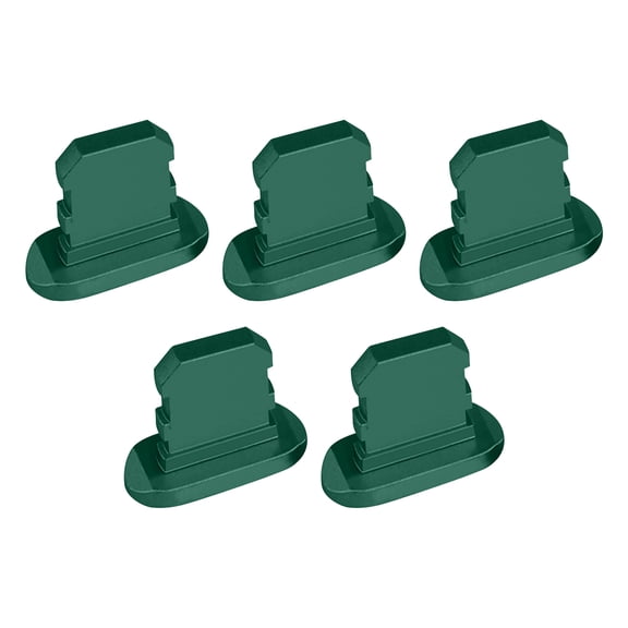 Matsuzay paquete de 5 tapones para teléfono móvil de Aleación de aluminio a prueba de polvo verde