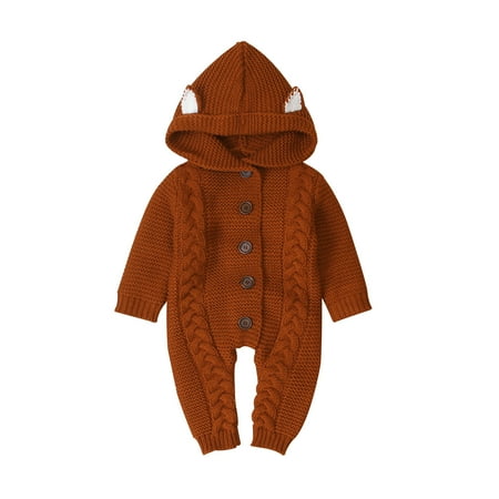 

Floral Dresses for Girls Baby Girl Denim Romper Baby Boys Girls Winter Solid Two-piece Sweater Outfit Keep Warm Knit Hoodie Romper Sweater Jumpsuit Bodysuit Girl