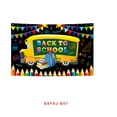 thumbnail image 2 of Back to School Bash Backdrop Chalkboard Welcome Back to School Background for Photography Bus Books and Colored Pencils Flags Decorations Banner, 2 of 5