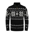 thumbnail image 4 of FYDUU Christmas Sweater Cardigan Men's Autumn Winter Outdoor Casual Cardigans Style Slim Fit Pullover Knit Sweater Jacket Soft Knit Sweaters, 4 of 4