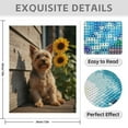 thumbnail image 3 of Diamond Art Kits for Adults - 5d Yorkshire Terrier Sunflowers Patio Diamond Painting for Adults, Diamond Art for Adults Beginners, Diamond Painting Kits for Adults for Home Wall Decor, 3 of 7