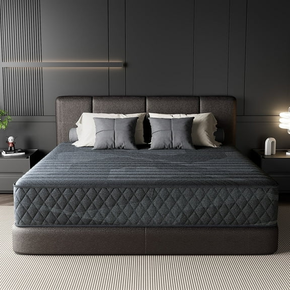 POSMOND King Mattress, 12 inch Cooling Gel Memory Foam, Pocket Spring Hybrid Mattress in a Box, Pressure Relief, CertiPUR-US Certified