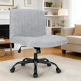 thumbnail image 1 of Wide Office Chair with Wheels Armless Office Chair Mid Back Computer Task Chairs for Make Up( with Wheels), 1 of 4