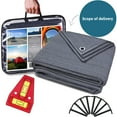 thumbnail image 7 of Awning Carpet - Blue/Grey polyethylene (HDPE) groundsheet with Stainless Steel Eyelets - Highly Robust & Washable - with Carrying Bag and 8 T-Shaped pegs Plus: 1x Cross Spirit Level, 7 of 7