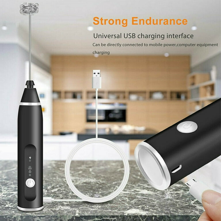 1 PC USB Rechargeable Handheld Egg Beater Electric Milk Frother