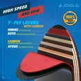 thumbnail image 2 of JOOLA Infinity Edge Table Tennis Racket, Flared Handle, Light Blue, 2 of 6