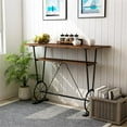 thumbnail image 6 of Bowery Hill 1-Shelf Rectangle Contemporary Metal Bar Table in Oak, 6 of 7