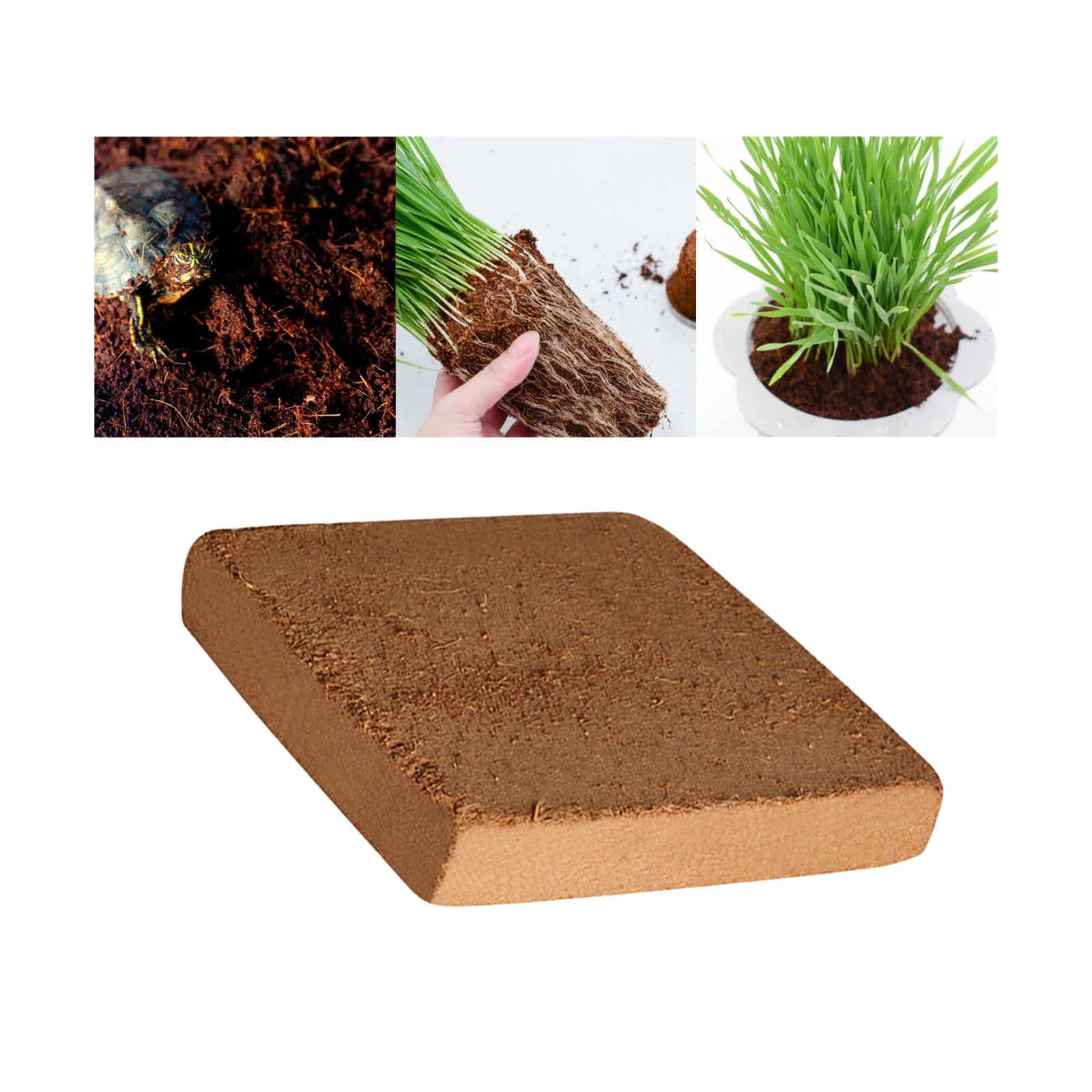 Vensio 2-Pack Compressed Coconut Fiber Soil Bricks Organic Coconut Coir Pith for Worm Bedding Gardening