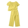 thumbnail image 6 of MLCDZ 2 Piece Sets For Women Summer Casual Crew Neck Short Sleeve Top and Loose Fit Wide Leg Drawstring Pants with Pockets Daiy Wear Vacation Outfits, 6 of 6
