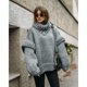 thumbnail image 2 of Suéter de punto de color sólido para mujer, suéter de otoño e invierno 2023, suéter holgado informal de manga larga con cuello alto para mujer, 2 of 5
