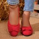 thumbnail image 4 of Zapatos de Verano Casuales para las Mujeres Versátiles de Moda de Tamaño Grande Tacón de Cuña Boca Poco Profunda Bowknot Zapatos de Cabeza Redonda Zapatos de Cuña Baja para las Mujeres, 4 of 9