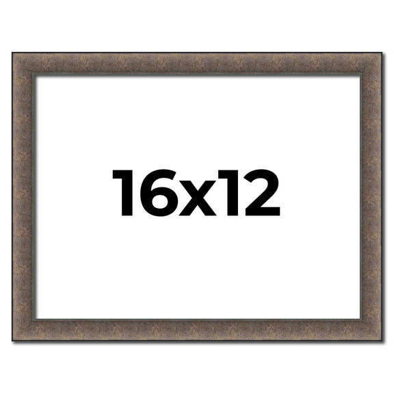 16x12 Frame Silver Real Wood Picture Frame Width 1.25 Inches | Interior Frame Depth 0.5 Inches |