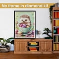 thumbnail image 2 of 5D DIY Diamond Painting Set "Hedgehog Cup, Cookies, Animals" Round Diamond Art Crafts for Adults, Suitable for Wall Decoration, Bedroom and Home Decoration, 2 of 7
