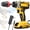 Black-US, variant on Rupoun 21V 2-in-1 Cordless Electric Drill and Screwdriver Set, High Torque Brushed Motor Power Tool for Home Appliances, Includes 1 Battery and 220V EU Plug