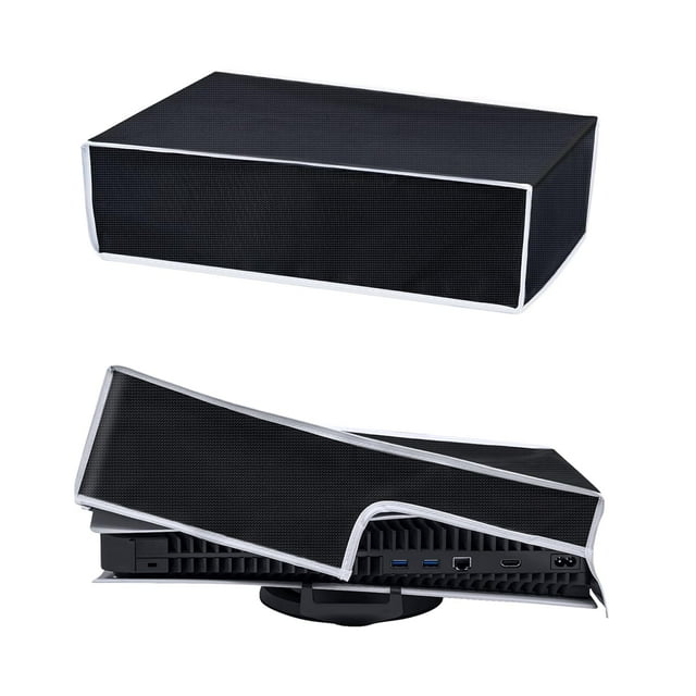 Horizontal Mode Dust Cover For PS5 Console 1680D Oxford Cloth Anti-Scratch Waterproof Dust Guard Backend Cutaway Design (Not For PS5 Slim PS5 Pro)