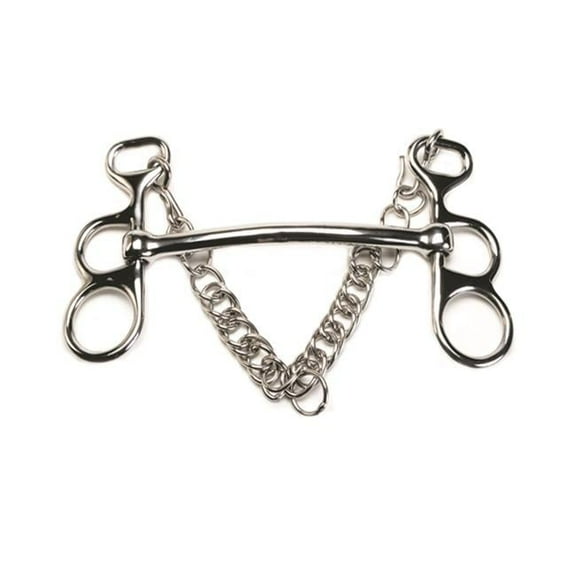 Jacks 1704-5-1-2 Stainless Steel Figure Eight Pelham Bit - 5.50 in.