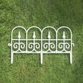 thumbnail image 3 of Fence Panel Garden Bed Border Folding Strong Tall Black White Decorative Stakes Pvc Wire Outdoor Lawn Dog Plastic Barrier, 3 of 5