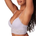 thumbnail image 2 of Maidenform womens Pure Comfort Stretch Lace Longline Wireless Bralette Dm201c Bra, Urban Lilac, XX-Large US, 2 of 4