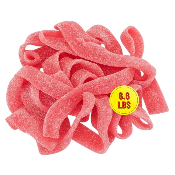 Sour Power Premium Strawberry Candy Belts 6.6 lb Bulk Bag