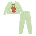 thumbnail image 4 of SCRAWLGOD Frog Strawberry Pajamas Women Long Sleeve Two Piece Lounge Set for Women Size L Crewneck Pj with Pockets Comfortable Ladies Pajama Sets, 4 of 7