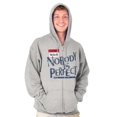 thumbnail image 4 of Nobody is Perfect Saying Sarcastic Zip Up Hoodie Men's Women's Brisco Brands L, 4 of 6