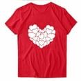 thumbnail image 6 of BLVB Valentines Shirts for Women Cute Love Heart Shirt Valentine T Shirt Red Short Sleeve Crewneck Casual Gift Tops, 6 of 7