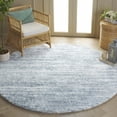 thumbnail image 2 of SAFAVIEH Tahoe Trudi Distressed Shag Area Rug, Blue/Ivory, 6'7" x 6'7" Round, 2 of 7