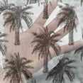 thumbnail image 3 of Palm Tree Tulle Curtains with Rod Pocket, Fully Grown Coconut Banana Trees with Retro Effect Forest Foliage, Sheer Drape for Wedding Party 2 Panels, 7 Sizes, Dark Brown White, by Ambesonne, 3 of 3