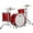 Satin Diablo Red, variant on Ludwig NeuSonic 3-Piece Pro Beat Shell Pack With 24" Bass Drum Satin Diablo Red