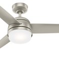 thumbnail image 2 of Restored Hunter Fan 48 inch Contemporary Matte Nickel Ceiling Fan with Light Kit and Remote Control (Refurbished), 2 of 8