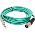 thumbnail image 3 of Seismic Audio SATRXL-M10, Green 10 Foot XLR Male to TRS Patch Cable, 3 of 3