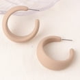 thumbnail image 1 of Nvzi Pendientes de aro grandes con forma de C de acrílico, geométricos, cuadrados, retro, sencillos, de color caramelo, con forma de C, de resina de colores preciosos, D14, 1 of 5