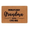 NCWSO Area Rugs for Living Room The Best Grandmother in The World Lives Here, Classic Brown