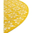 thumbnail image 5 of Unique Loom Outdoor Trellis Collection Area Rug - Tiles (3' 1" Round Yellow/Ivory), 5 of 8