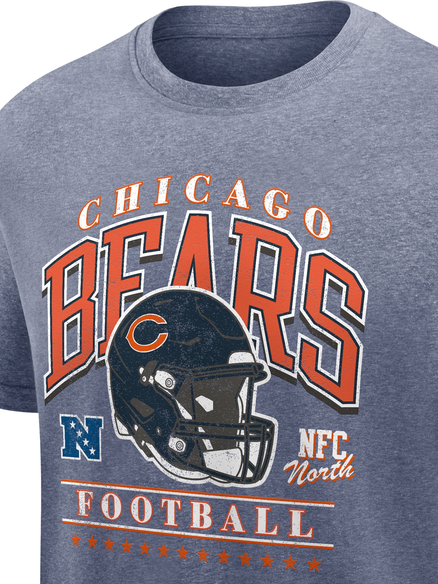NFL Chicago Bears Men's Synthetic Navy Heather Short Sleeve T-Shirt