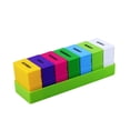 thumbnail image 1 of Estuches para pastillas, 7 días, 28 compartimentos, cuatro al día, estuches organizadores de pastillas semanales, pastillero (verde), 1 of 4