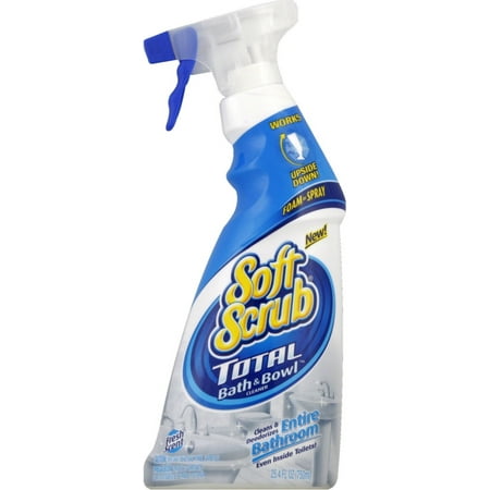 Foaming Toilet Bowl Cleaner - 3 Pack - Soft Scrub Total Bath & Bowl Cleaner, Fresh Scent 25.40 oz