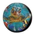 thumbnail image 1 of Dujiea Marine Funny Sea Turtle Fish - Funda Universal Para Neumáticos De Repuesto A Prueba De Polvo, Protectores De Neumáticos Para Remolques, Rv, Furgonetas, Suv, Camiones, Campistas Y Muchos Vehícul, 1 of 5