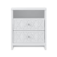 thumbnail image 2 of Heron Accent 2-Drawer White Nightstand With Storage (15.8" X 23.6" X 26.8") (Set Of 2), 2 of 7