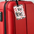 thumbnail image 5 of Cute Honey Badger Hearts Watercolor Faux Leather Travel Luggage Tag, 5 of 7