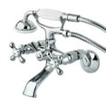 thumbnail image 2 of Kingston Brass Ks265Sn Tub Mount Clawfoot Tub Faucet - Satin Nickel Finish, 2 of 51