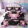 thumbnail image 2 of Manfei Pink Axolotl Quilt King,Cute Animals Print King Coverlet Set,3-Piece,1 Bedspread and 2 Pillowcases, 2 of 7