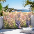 thumbnail image 4 of Outdoor Pillow Cover Purple Pink Flowers Set of 2 Waterproof Throw Pillowcases Spring Scenery Decorative Patio Furniture Pillows for Couch Garden Indoor & Outdoor Use, 4 of 9