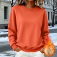 thumbnail image 2 of Goodw7 Soft Cozy Sweatshirt Women, Crewneck Fleece Pullover with Thick Warm Fabric, Winter Clothes for Cold Weather, Relaxed Fall Outfit for Travel, 2 of 5