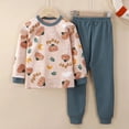 thumbnail image 4 of Conjunto de pijamas de Navidad para niños, ropa interior para niños, niñas y adolescentes, ropa de dormir para bebés, conjunto de parte superior e inferior, Otoño e Invierno, 4 of 4