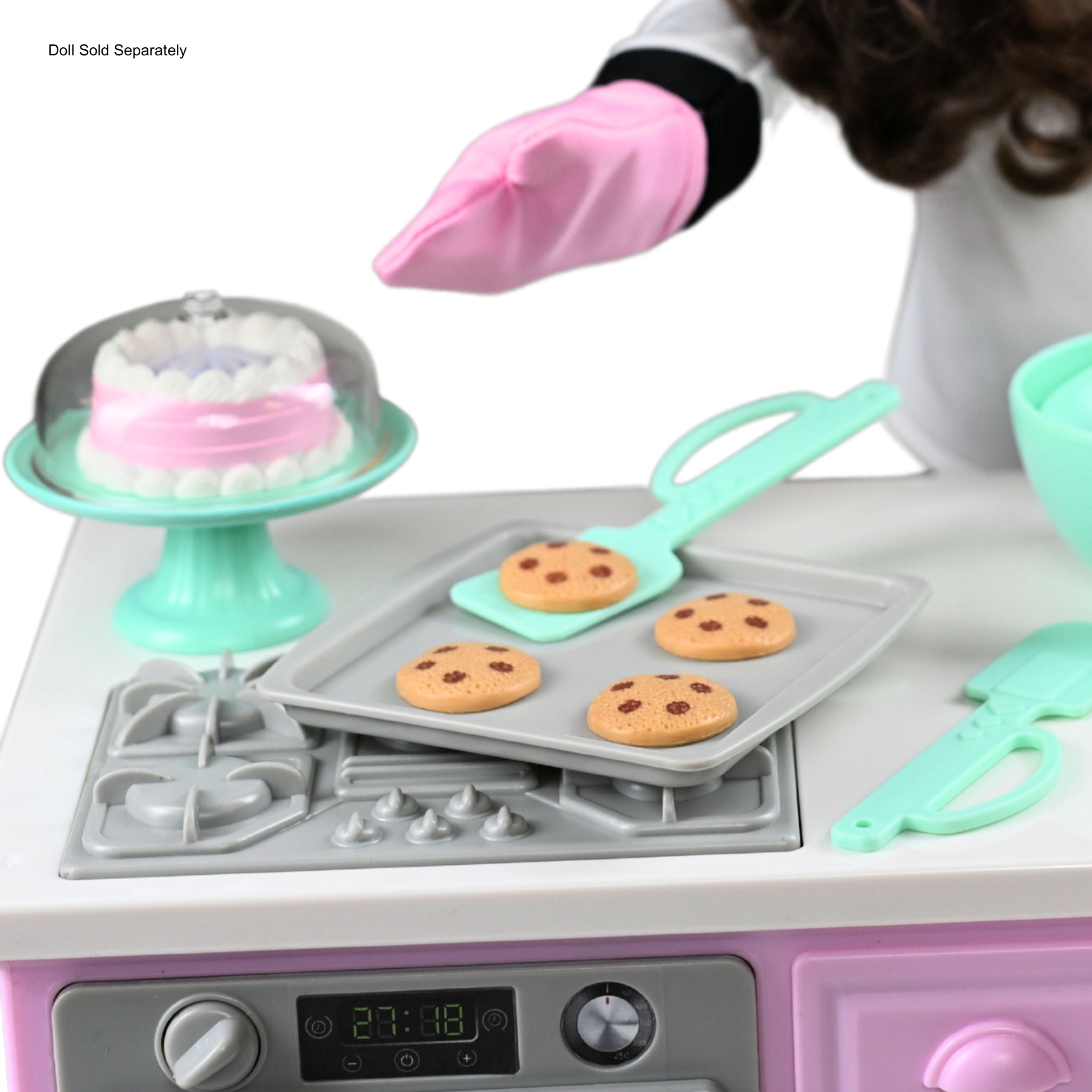My Life As Kitchen Island Baking Play Set for 18" Dolls, 27 pieces